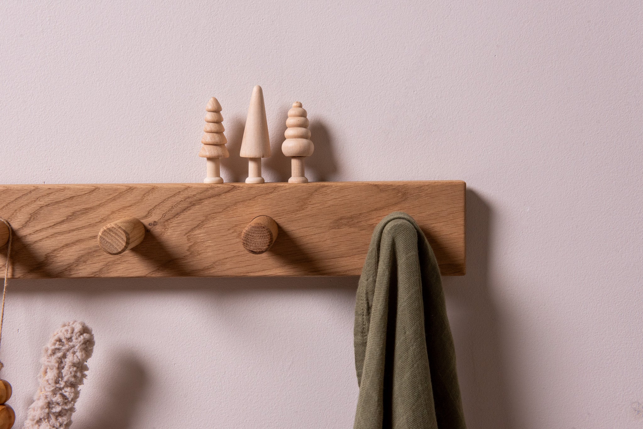 The Signature Peg Rail - Solid Oak