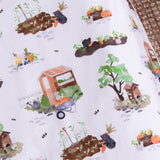 Bedding Set, Single - Allotment Scenes