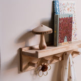 Signature Wall Shelf with Pegs - Solid Ash