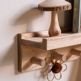 Signature Wall Shelf with Pegs - Solid Ash