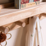 Signature Wall Shelf with Pegs - Solid Ash