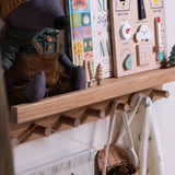 Signature Wall Shelf with Pegs - Solid Oak